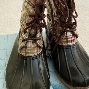 Sperry Brown and Plaid Duck Boots
